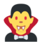 Man Vampire emoji on Twitter